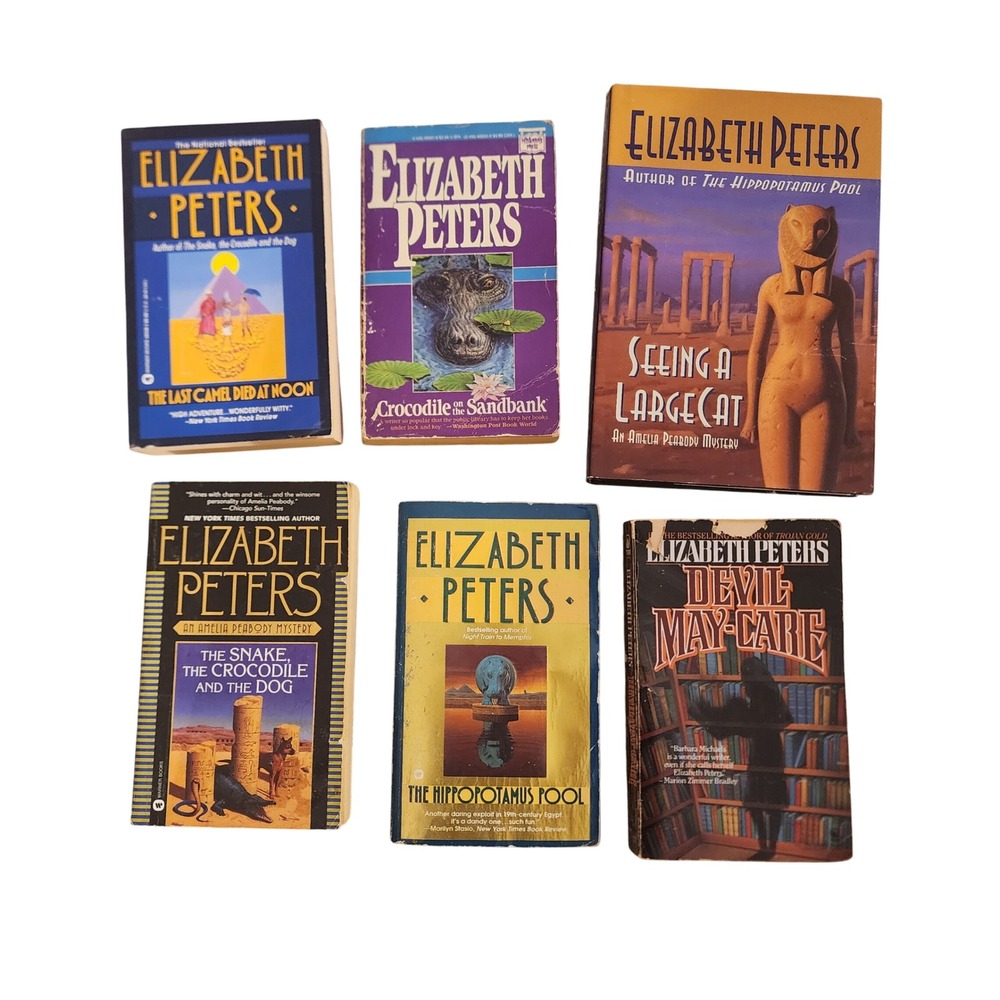 Elizabeth Peters Amelia Peabody Paperback Mystery Book Lot of 6 Egypt